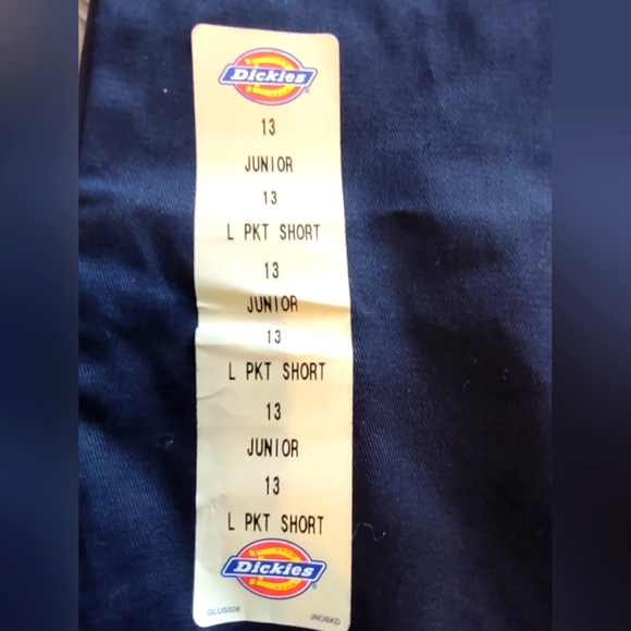 Dickies Girls' Stretch Shorts Size Junior 13 in Navy Blue NWT - Picture 3 of 4